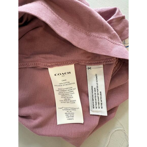 Authentic Coach  ECO Green is Groovy Small mauve graphic T shirt - Picture 3 of 8